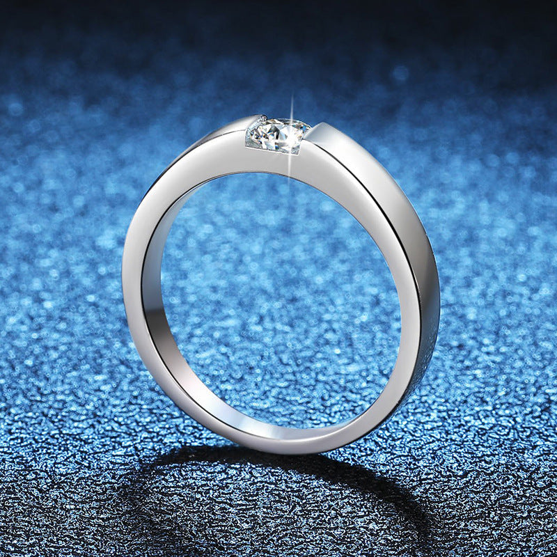 [AW]SLEEK MINIMALIST COUPLE'S MOISSANITE RING