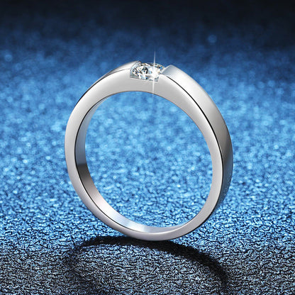[AW]SLEEK MINIMALIST COUPLE'S MOISSANITE RING