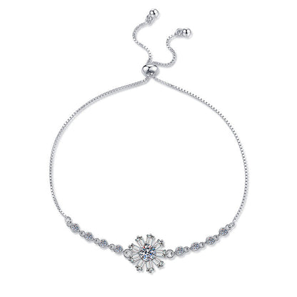 [AW]RADIANT ICY CRYSTAL SUNFLOWER MOISSANITE BRACELET