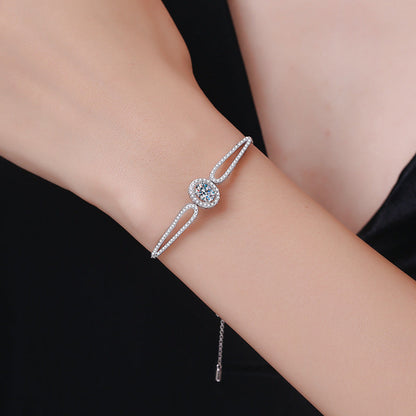 [AW]"PIGEON'S EGG" TEARDROP MOISSANITE BRACELET