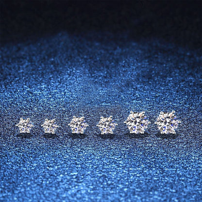[AW]SIX-PRONG MOISSANITE EARRINGS