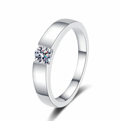 [AW]SLEEK MINIMALIST COUPLE'S MOISSANITE RING