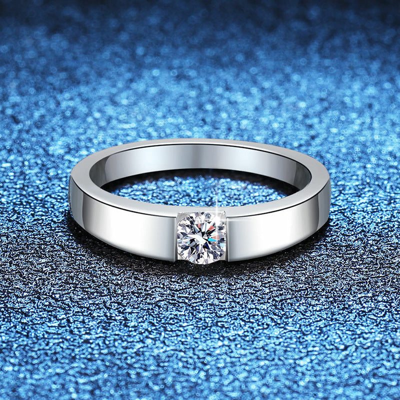 [AW]SLEEK MINIMALIST COUPLE'S MOISSANITE RING