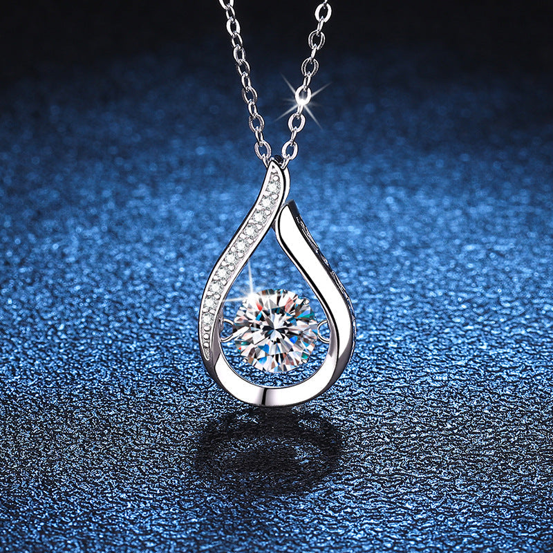 [AW]DANCING WATER DROP MOISSANITE NECKLACE