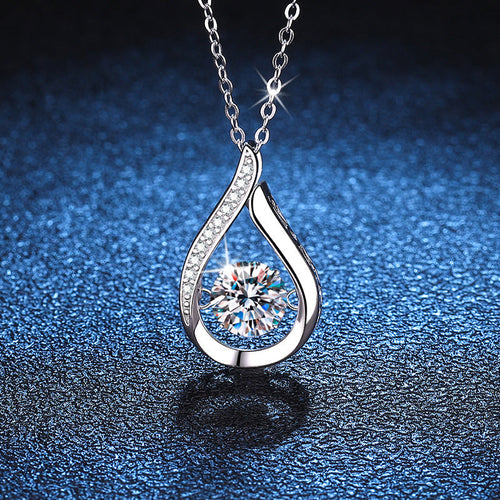 [AW]DANCING WATER DROP MOISSANITE NECKLACE