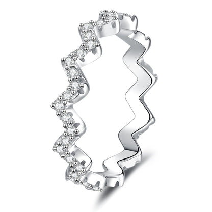 [AW]CHIC WAVY MOISSANITE ETERNITY RING