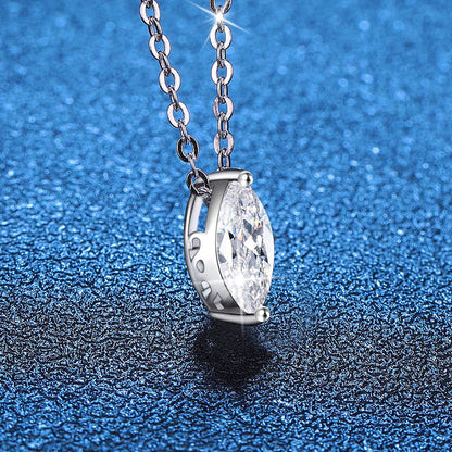 [AW]SOPHISTICATED MARQUISE-CUT MOISSANITE PENDANT NECKLACE