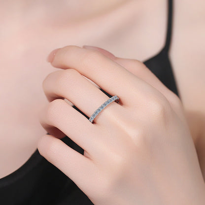 [AW]DAINTY 0.87CT FULL ETERNITY MOISSANITE RING