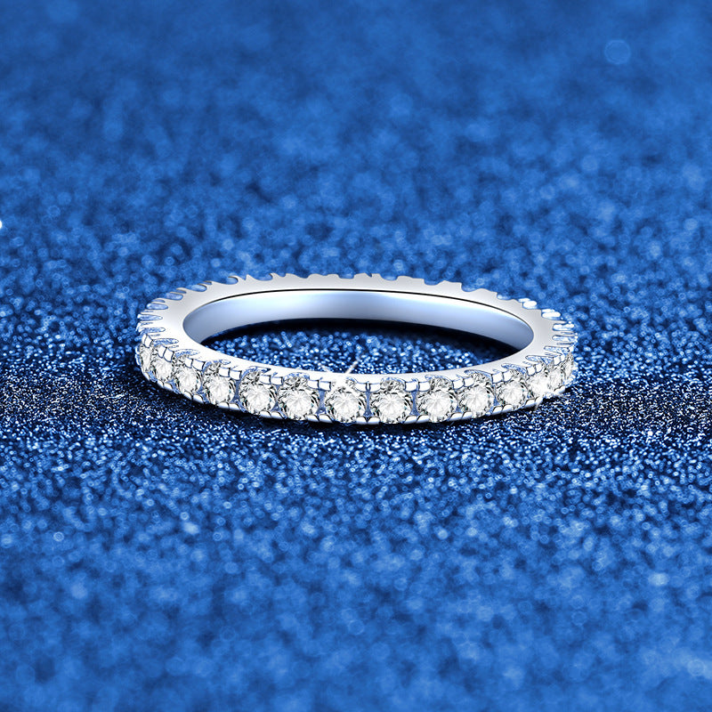 [AW]DAINTY 0.87CT FULL ETERNITY MOISSANITE RING