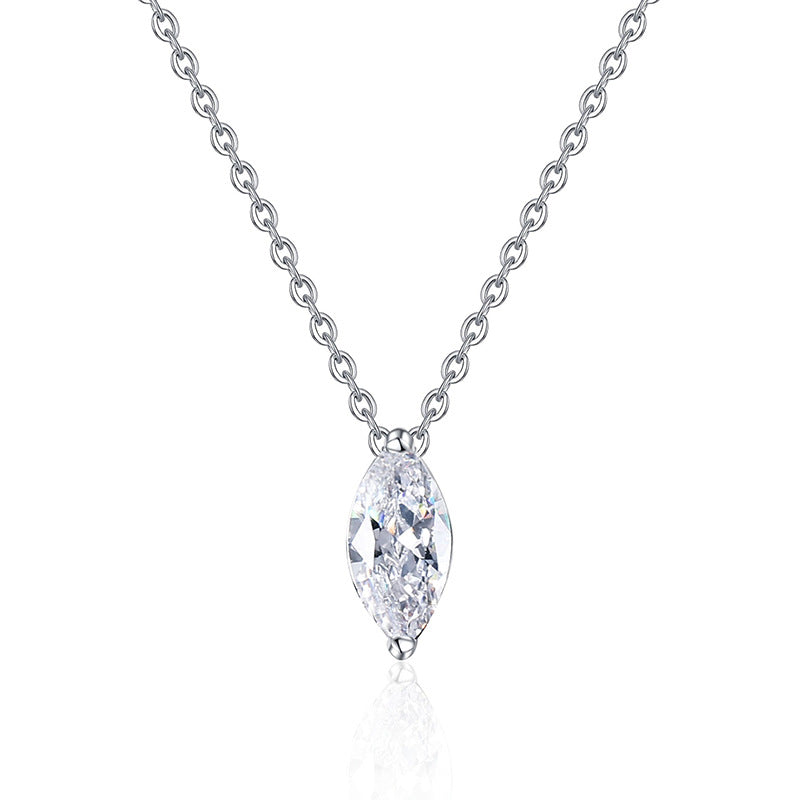 [AW]SOPHISTICATED MARQUISE-CUT MOISSANITE PENDANT NECKLACE