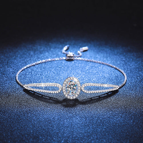 [AW]"PIGEON'S EGG" TEARDROP MOISSANITE BRACELET