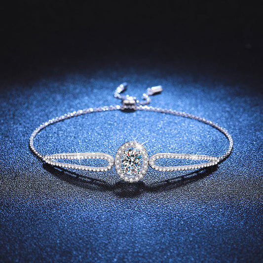 [AW]"PIGEON'S EGG" TEARDROP MOISSANITE BRACELET