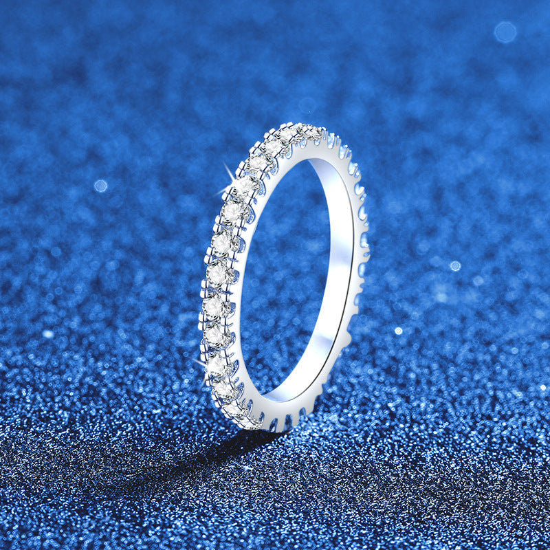 [AW]DAINTY 0.87CT FULL ETERNITY MOISSANITE RING