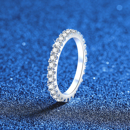 [AW]DAINTY 0.87CT FULL ETERNITY MOISSANITE RING