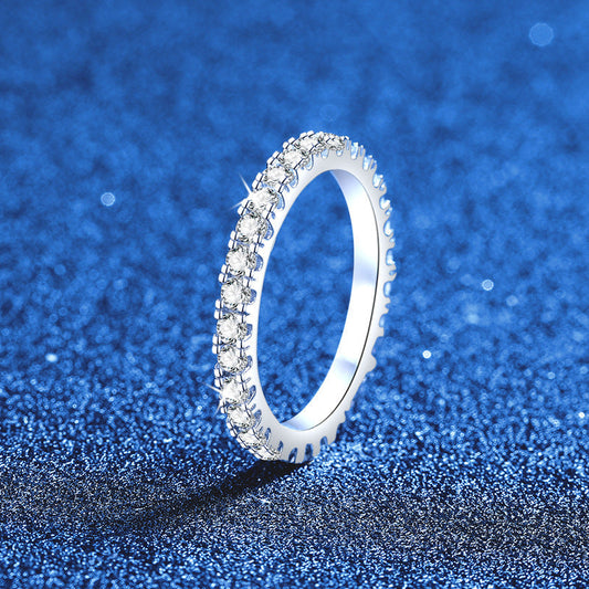 [AW]DAINTY 0.87CT FULL ETERNITY MOISSANITE RING