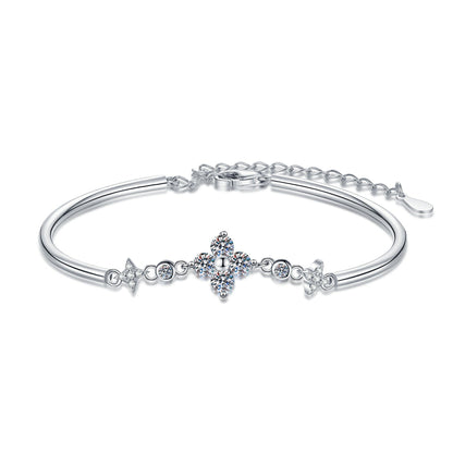 [AW]CLOVER & TWIN-STAR MOISSANITE BRACELET