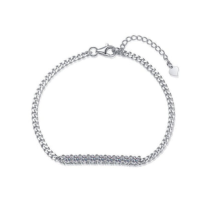 [AW]SMILING CURVE MOISSANITE BRACELET