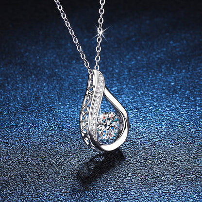 [AW]DANCING WATER DROP MOISSANITE NECKLACE
