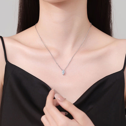 [AW]SOPHISTICATED MARQUISE-CUT MOISSANITE PENDANT NECKLACE