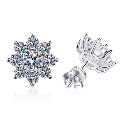 [AW]RADIANT SUNFLOWER MOISSANITE STUD EARRINGS
