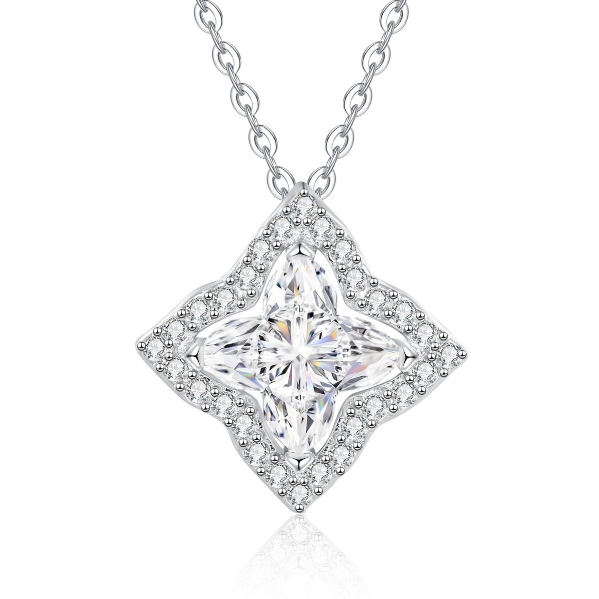 [AW]STAR-CLOVER MOISSANITE NECKLACE