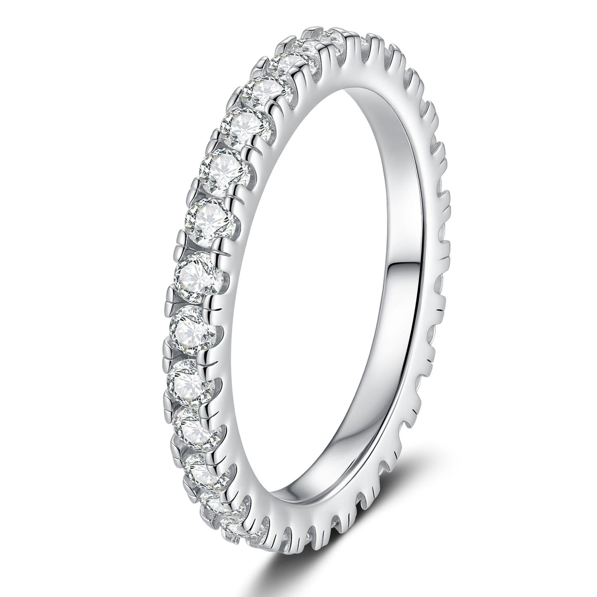 [AW]DAINTY 0.87CT FULL ETERNITY MOISSANITE RING