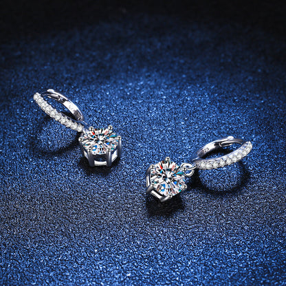 [AW]CLASSIC 6-PRONG MOISSANITE DROP EARRINGS