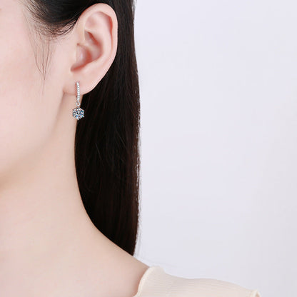 [AW]CLASSIC 6-PRONG MOISSANITE DROP EARRINGS