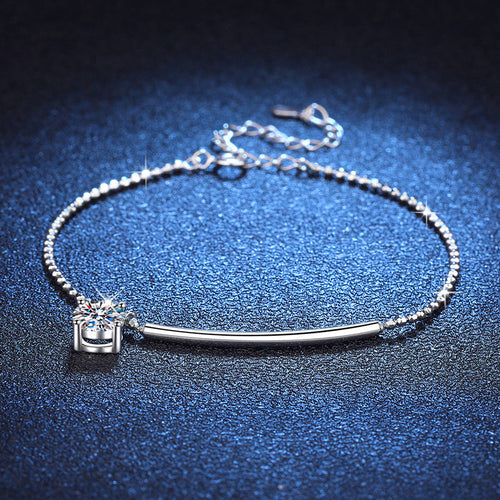 [AW]ELEGANT HALF-MOON CURVE MOISSANITE BRACELET