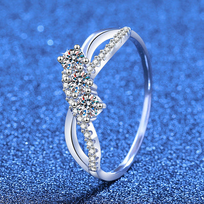 [AW]INTERTWINING LOVE MOISSANITE RING
