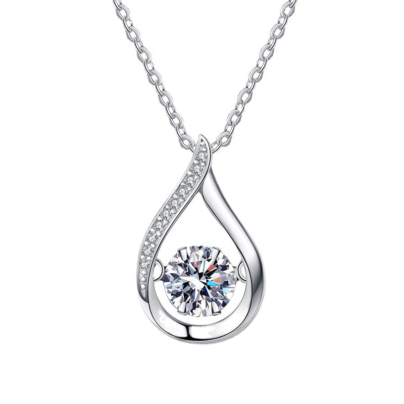 [AW]DANCING WATER DROP MOISSANITE NECKLACE