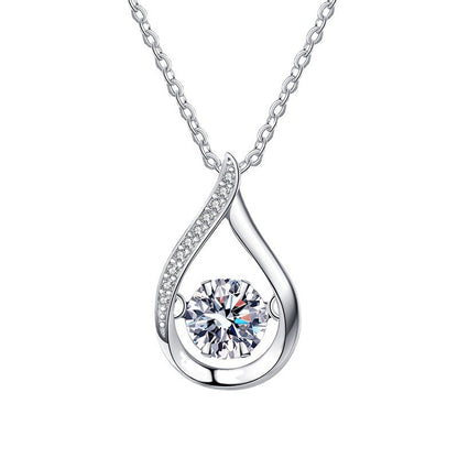 [AW]DANCING WATER DROP MOISSANITE NECKLACE