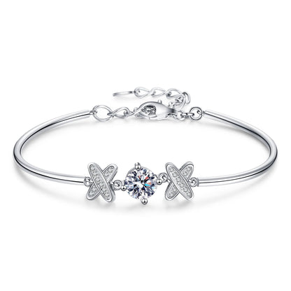 [AW]ELEGANT BOW-KNOT MOISSANITE BRACELET