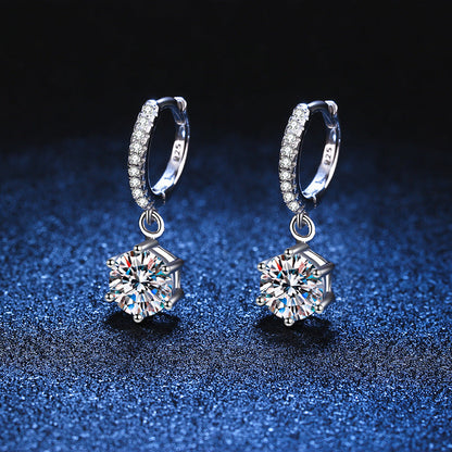 [AW]CLASSIC 6-PRONG MOISSANITE DROP EARRINGS