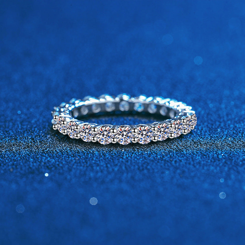 [AW]LUXURIOUS 2.2 CARAT FULL ETERNITY MOISSANITE RING