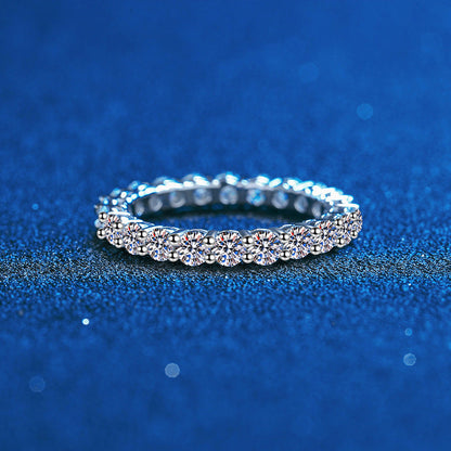 [AW]LUXURIOUS 2.2 CARAT FULL ETERNITY MOISSANITE RING