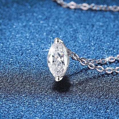 [AW]SOPHISTICATED MARQUISE-CUT MOISSANITE PENDANT NECKLACE