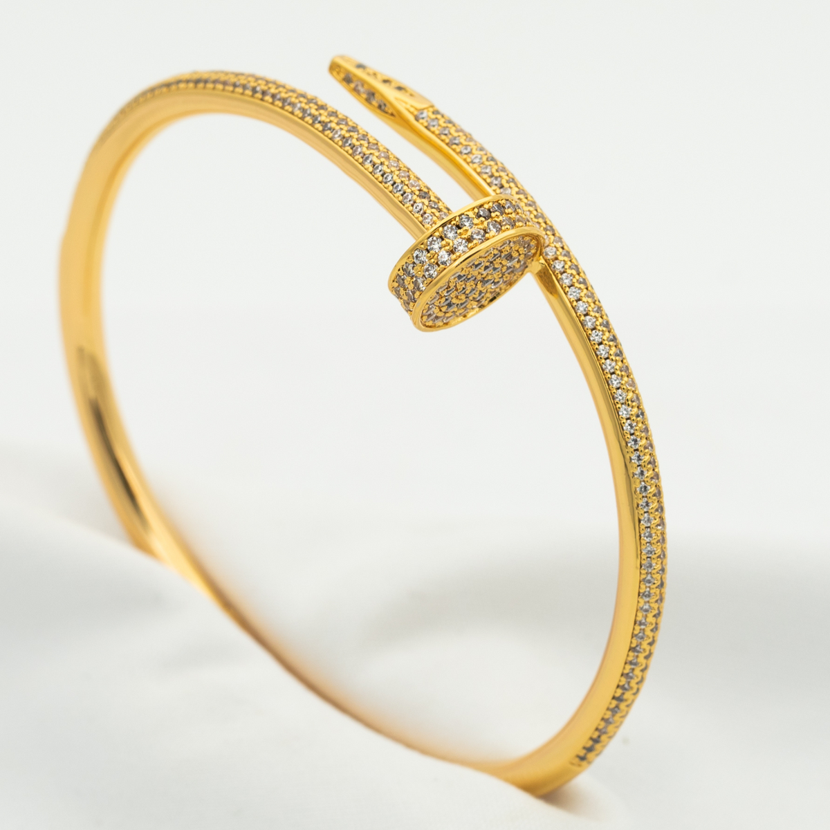 [AW]JUSTE UN CLOU 3.5MM FULL PAVÉ NAIL BANGLE