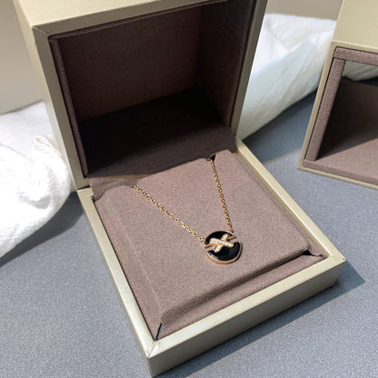 [AW]JEUX DE ROSE GOLD DIAMOND NECKLACE