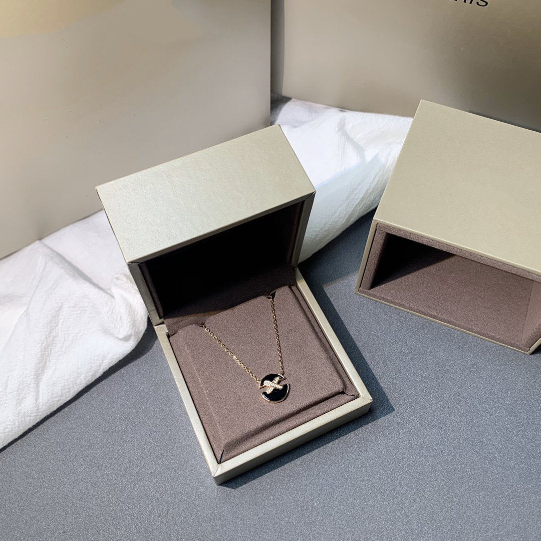[AW]JEUX DE ROSE GOLD DIAMOND NECKLACE