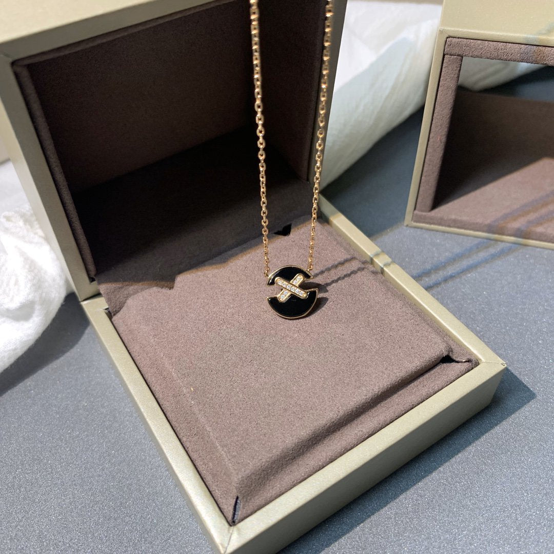 [AW]JEUX DE ROSE GOLD DIAMOND NECKLACE
