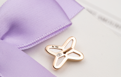 [AW]JEUX DE WHITE MOP ROSE GOLD DIAMOND EARRINGS