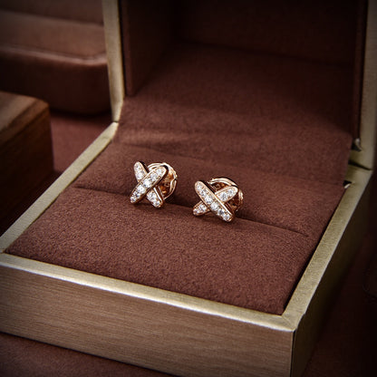 [AW]JEUX DE GOLD DIAMOND EARRINGS