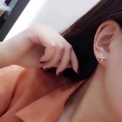 [AW]JEUX DE GOLD DIAMOND EARRINGS