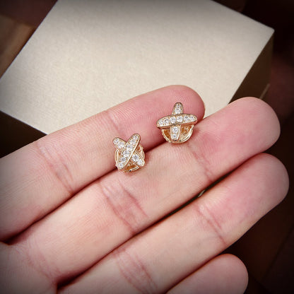 [AW]JEUX DE GOLD DIAMOND EARRINGS