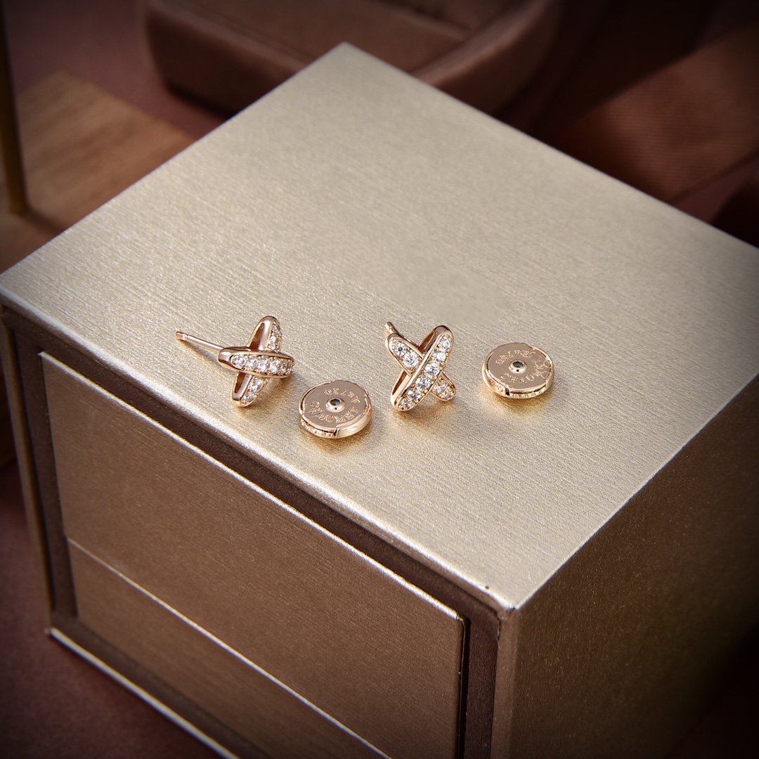 [AW]JEUX DE GOLD DIAMOND EARRINGS