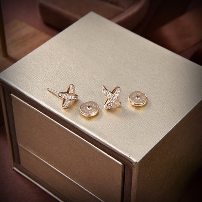 [AW]JEUX DE GOLD DIAMOND EARRINGS