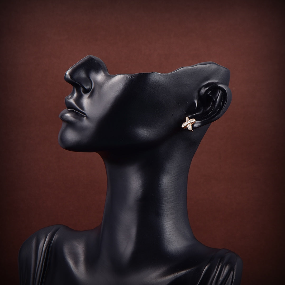 [AW]JEUX DE GOLD DIAMOND EARRINGS