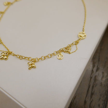 [AW]BLOOMING SUPPLE NECKLACE BRASS