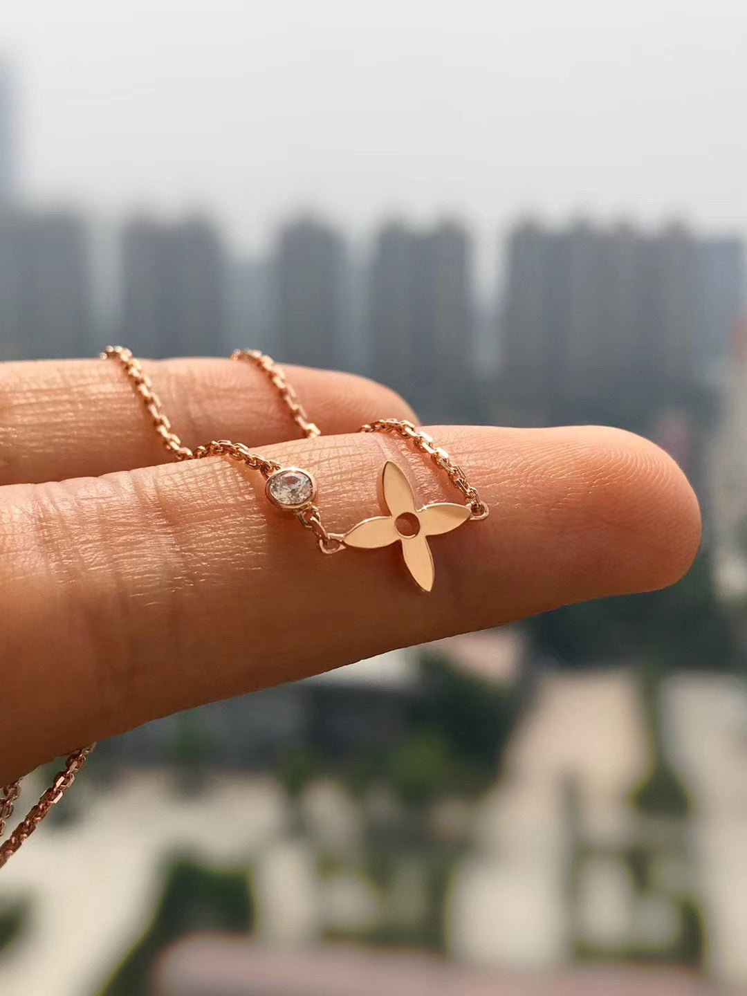 [AW]BLOSSOM PENDANT ROSE GOLD AND DIAMOND